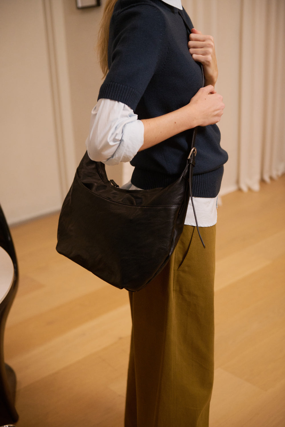 Requisite Acro Hobo Bag, Brown | Korean Bag Brand | WooStore