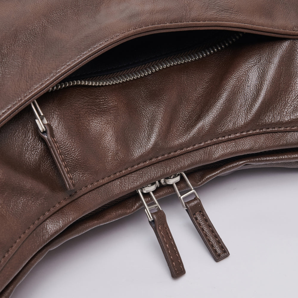 韓国 バッグ 革 風 ディテール ミニマル