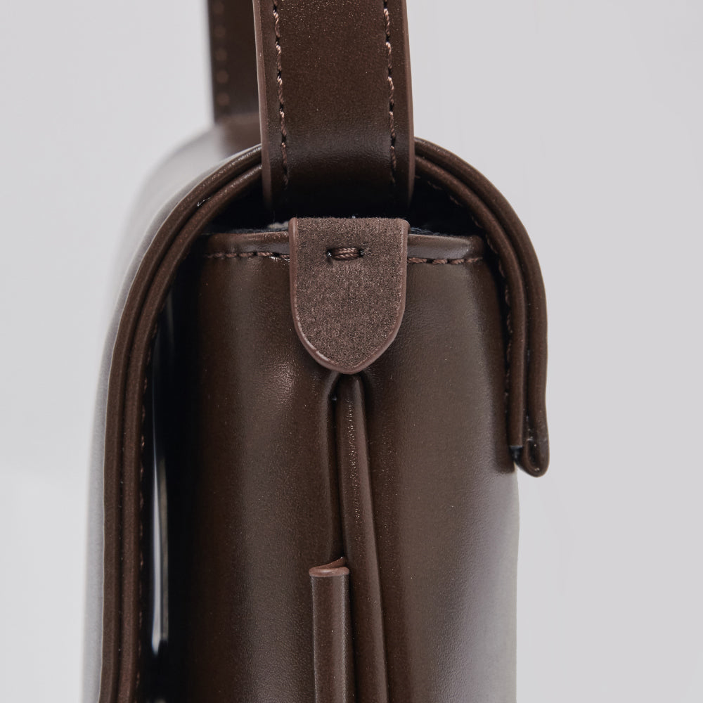 韓国 ショルダー バッグ ミニマル ブラウン