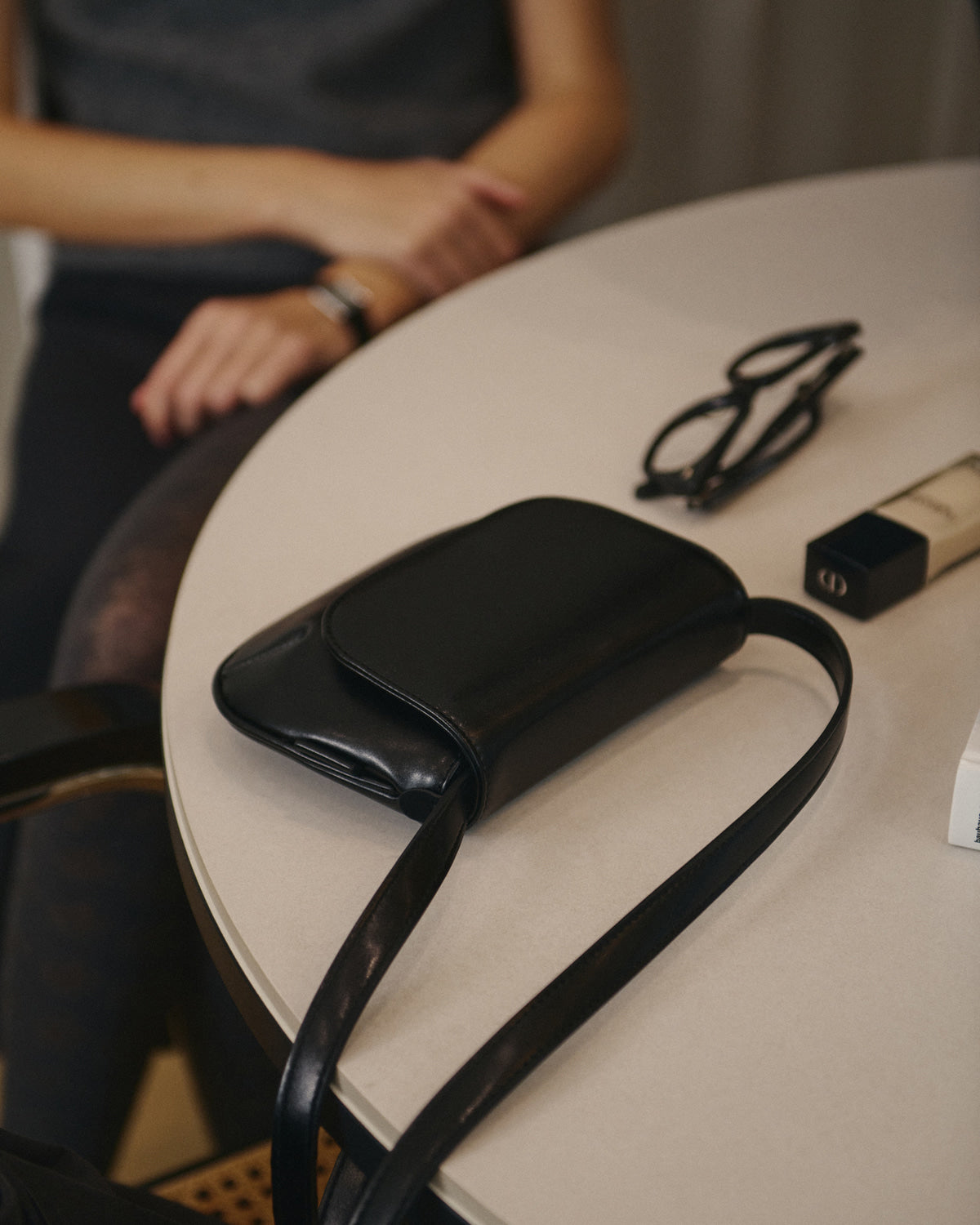 レディース 韓国 ショルダー バッグ ミニマル ブラック