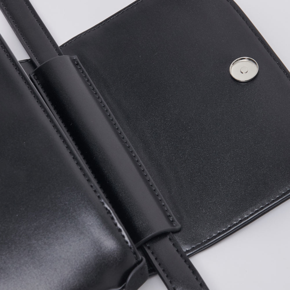 韓国 ショルダー バッグ ミニマル ブラック