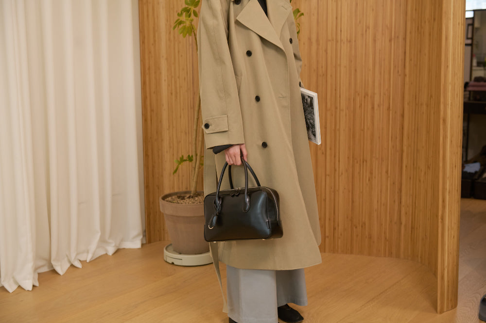 レディース  韓国 バッグ 革 風 ディテール ミニマル