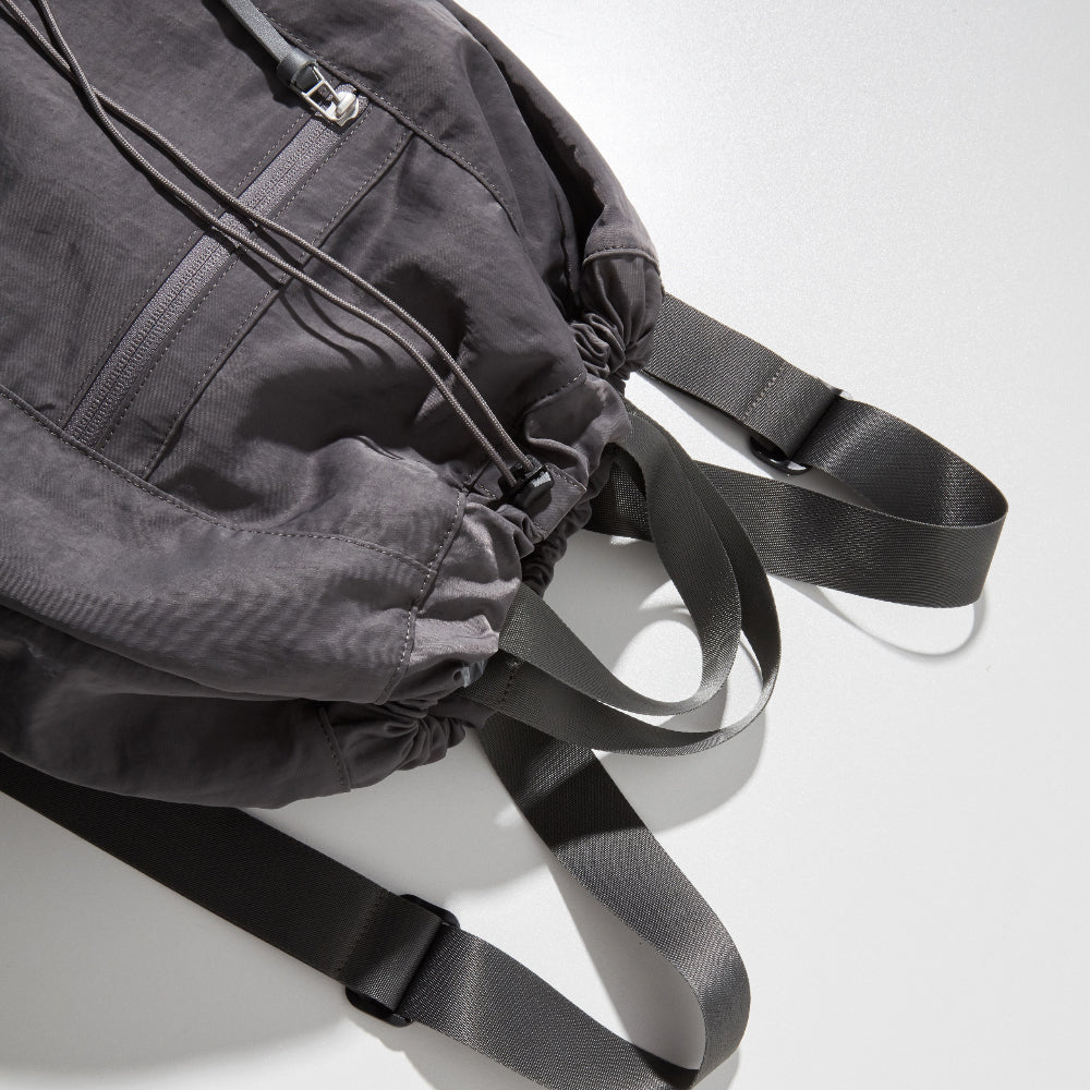 【Requisite レキジット】2way draw bag (Grey)