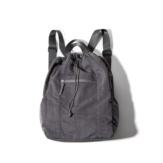 【Requisite レキジット】2way draw bag (Grey)