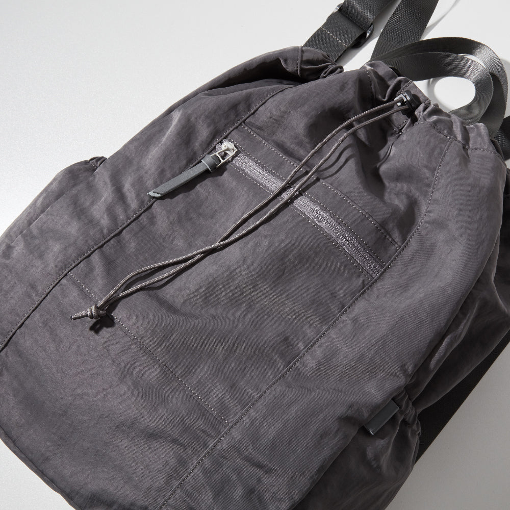 【Requisite レキジット】2way draw bag (Grey)