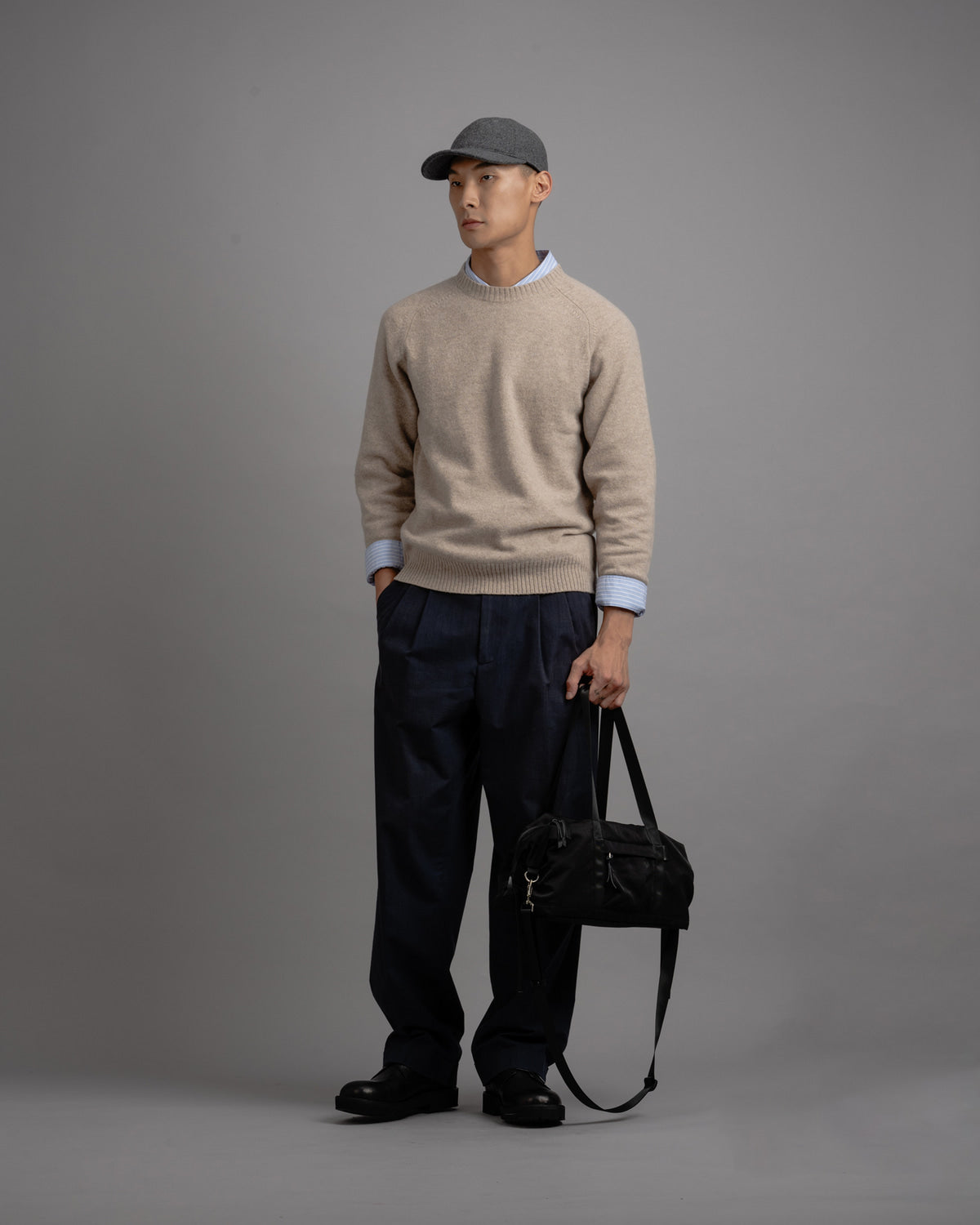 【Requisite レキジット】Gym bag 'S' (Grey)