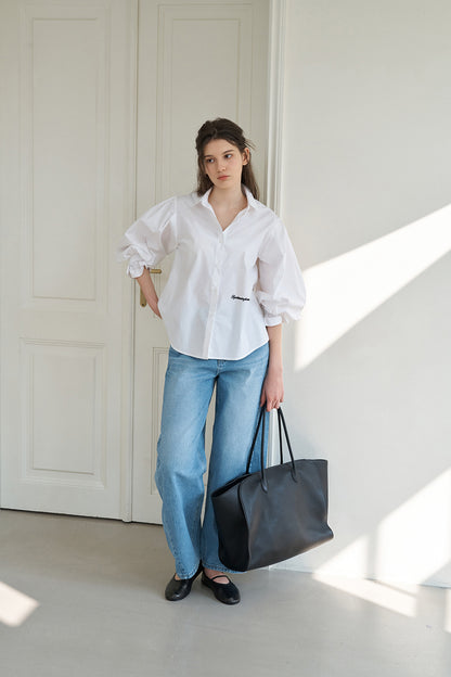 TOPDRESSING 2026SS Mood Dotto Shirt ルーズフィット ボリューム袖 コーディネート
