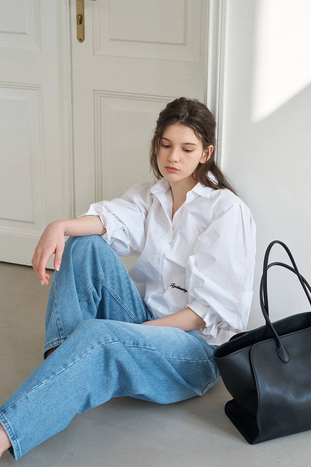 TOPDRESSING 2026SS Mood Dotto Shirt ルーズフィット ボリューム袖 コーディネート
