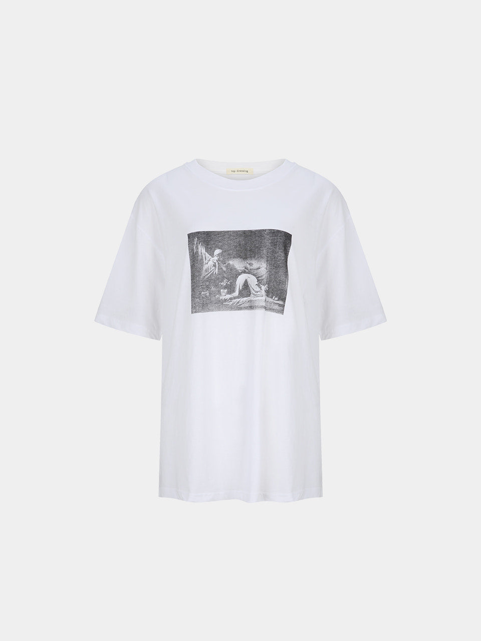 TOPDRESSING フィルムグラフィックTシャツ ホワイト