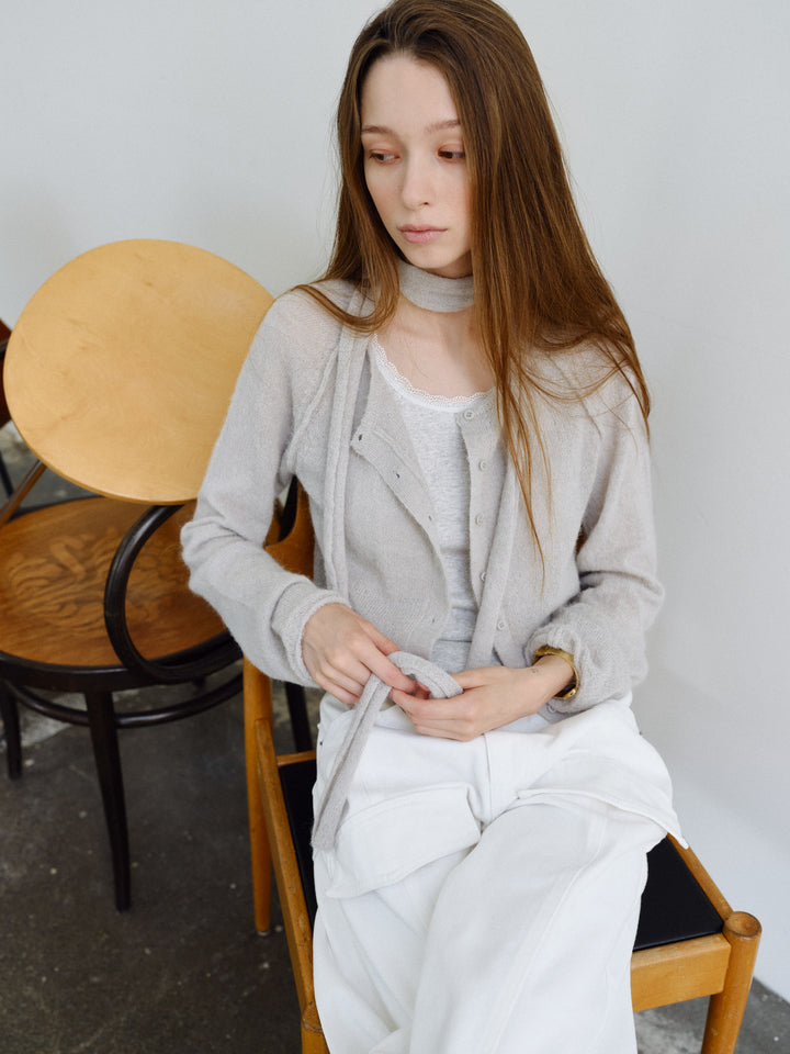 【TOPDRESSING 2026AW】Scarf Cardigan
