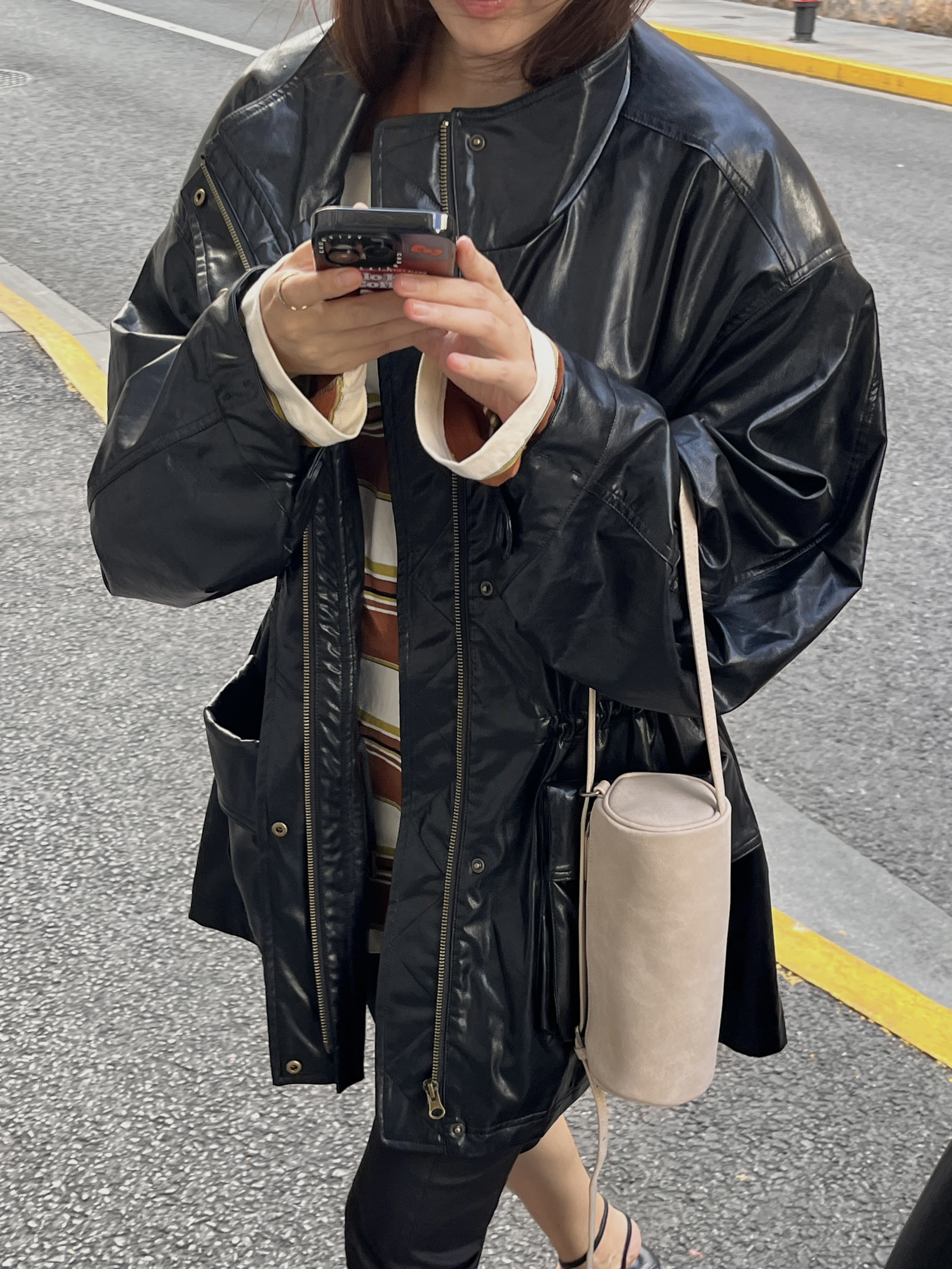 まぁ.♡さん専用★新品未使用★Faux leather crop jacket MICHAEL Michael Kors Faux Leather Crop Jacket | Saks Fifth Avenue