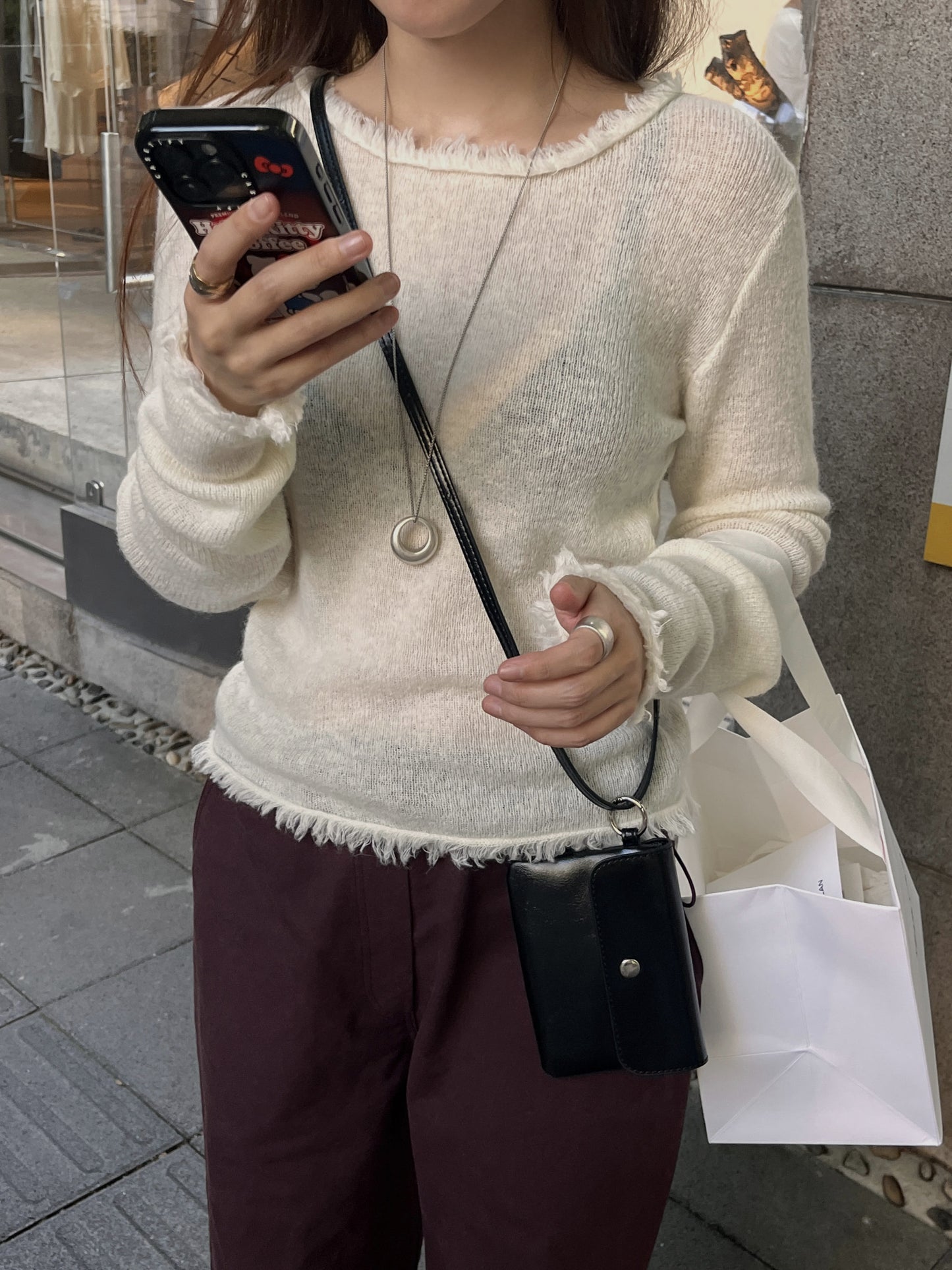 【A MA:DE 2025AW】Fringe knit ( 3color )