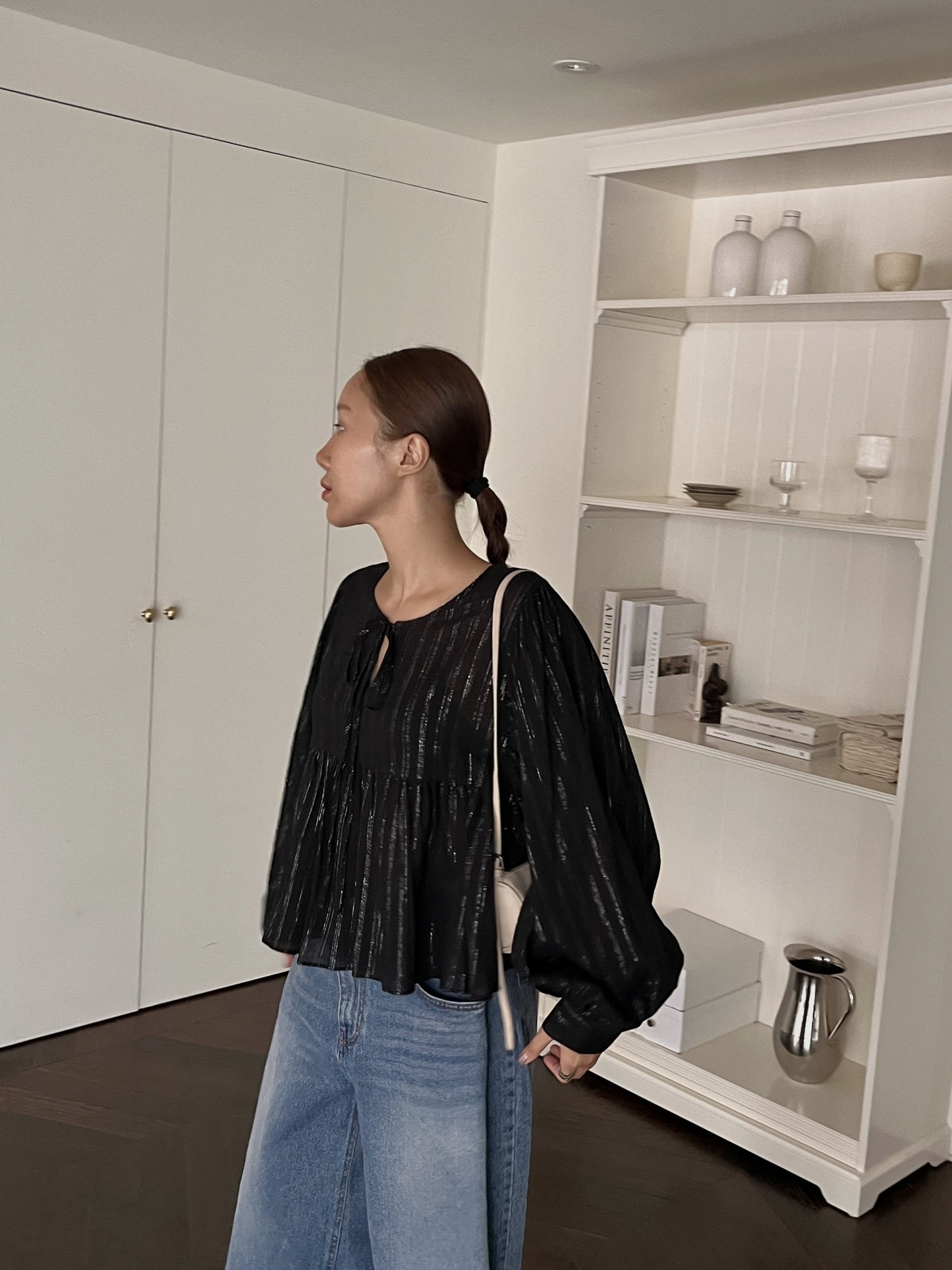 【A MA:DE 2025AW】Memory blouse ( 2color )