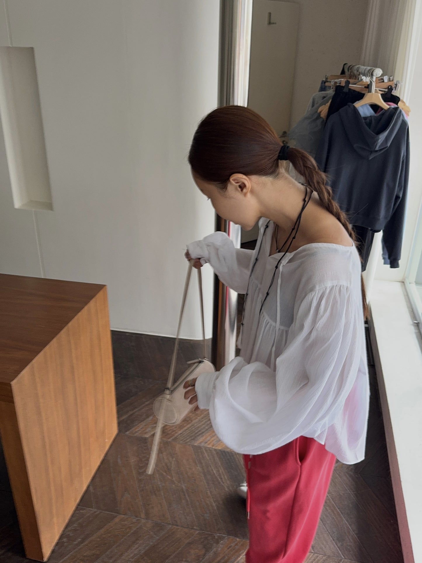 【A MA:DE 2025AW】Memory blouse ( 2color )