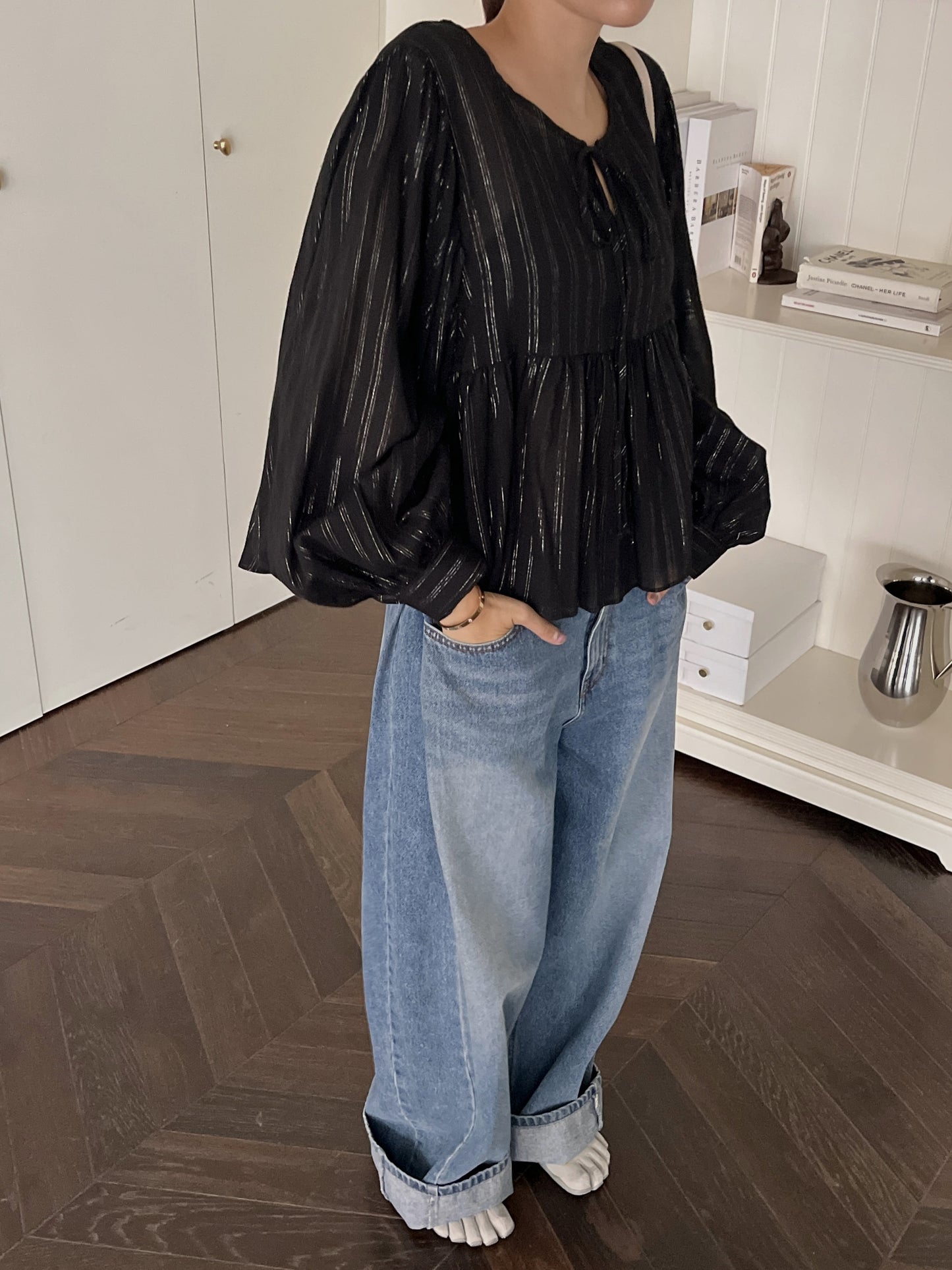 【A MA:DE 2025AW】Memory blouse ( 2color )