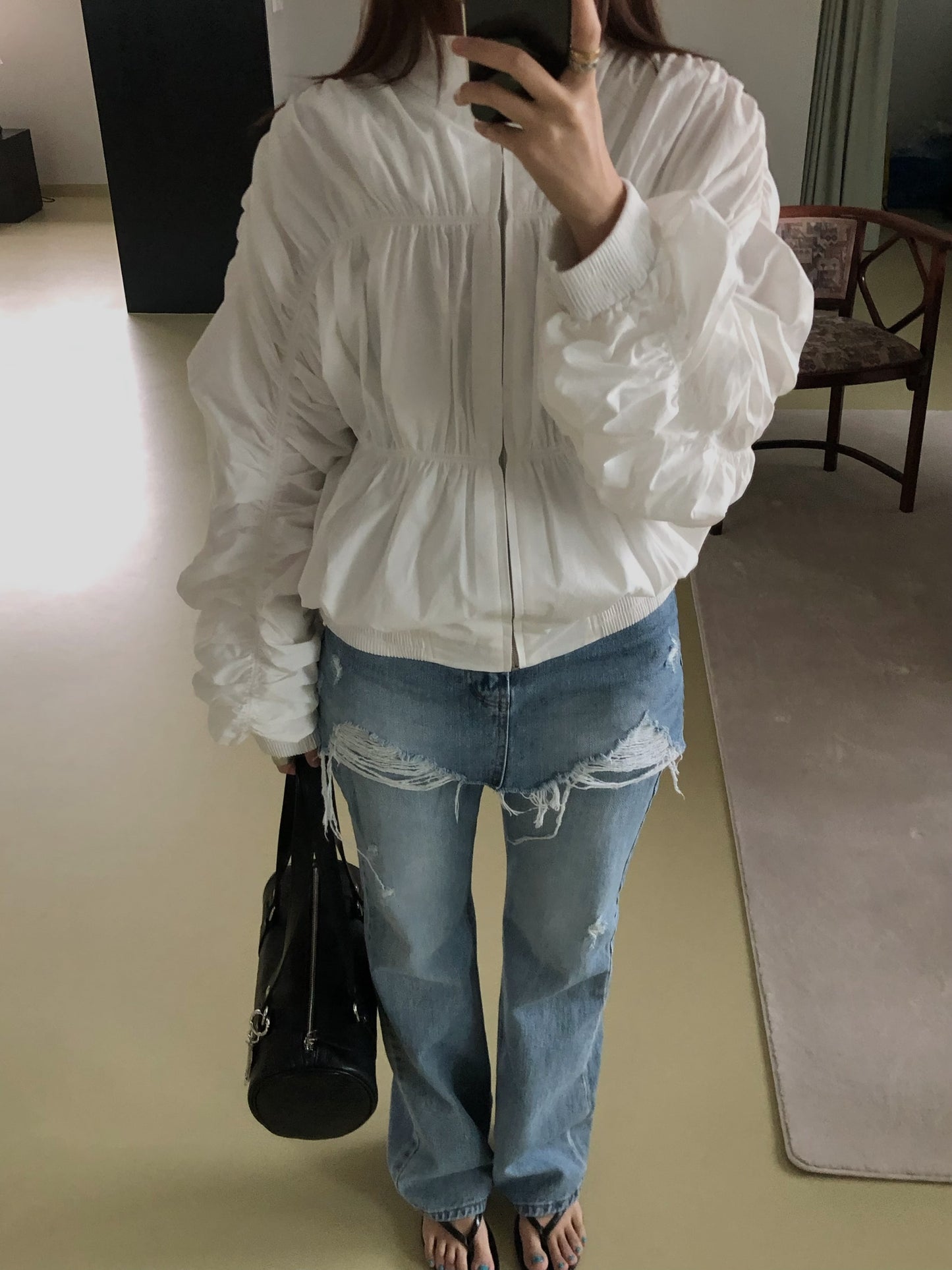 【A MA:DE 2026SS】Shirring jumper ( 2color )