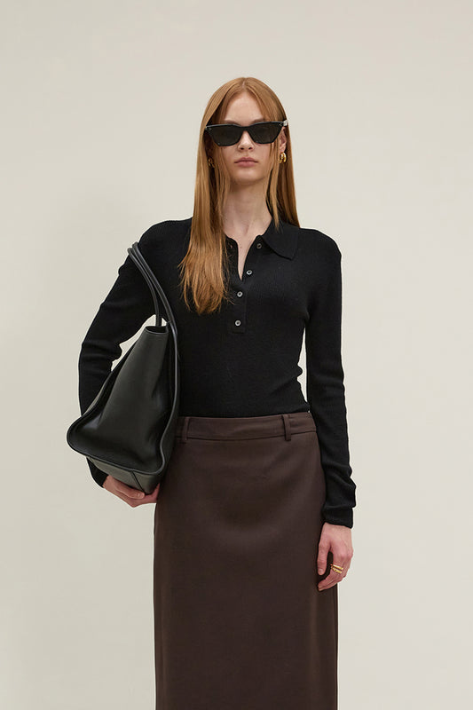 [BLOSSOM H COMPANY 2025AW] MOAHE RIBBED COLLAR KNIT