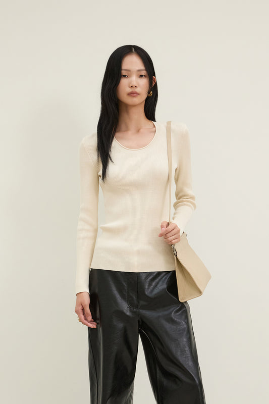 【BLOSSOM H COMPANY 2025AW】BRIN U-NECK KNIT