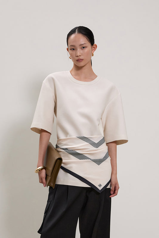 [BLOSSOM H COMPANY 2025AW] NAEL SILK HALF-SLEEVE SHIRT