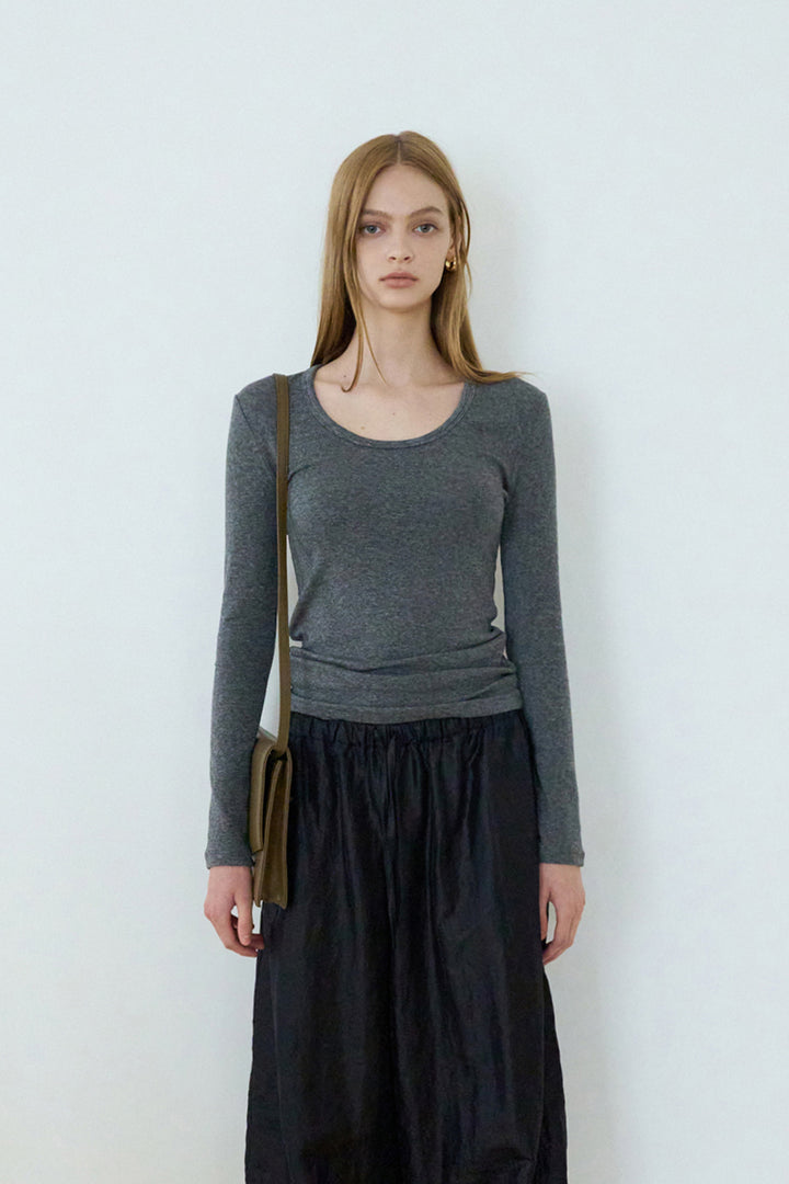 【BLOSSOM H COMPANY 2025AW】TIEN U-NECK T-SHIRT