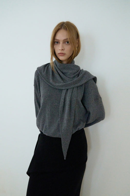 【BLOSSOM H COMPANY 2025AW】TIEN SCARF T-SHIRT