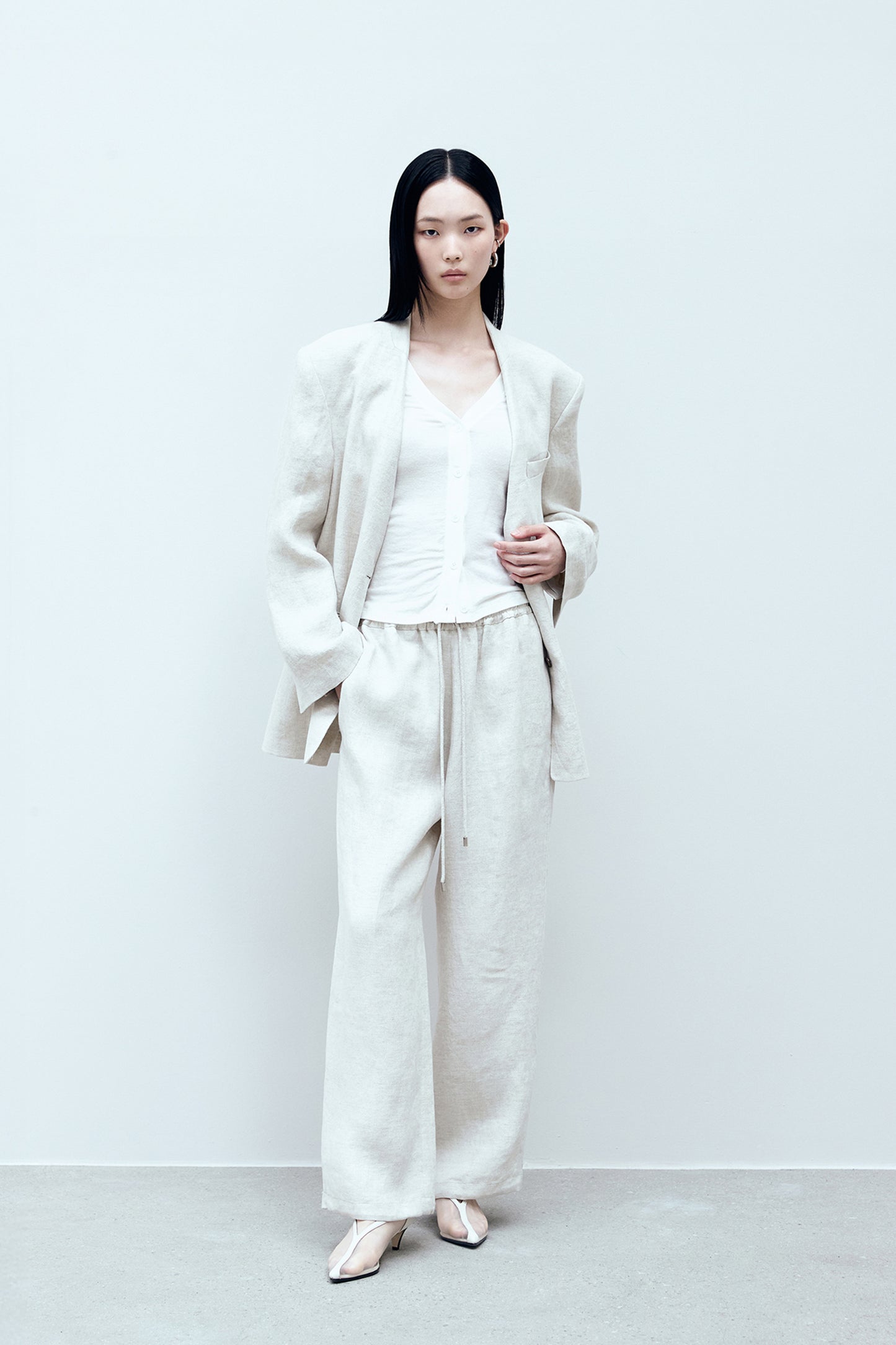[BLOSSOM H COMPANY 2025SS] RNEL LINEN STRING PANTS