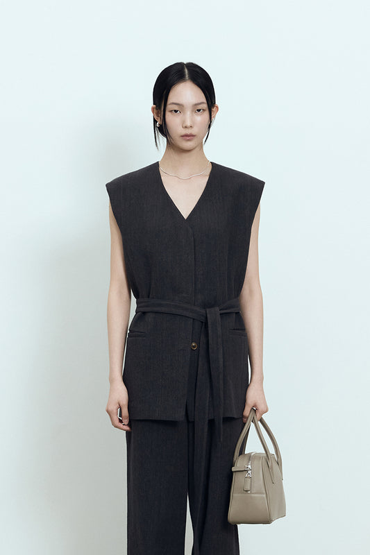 [BLOSSOM H COMPANY 2025SS] JUD LINEN VEST