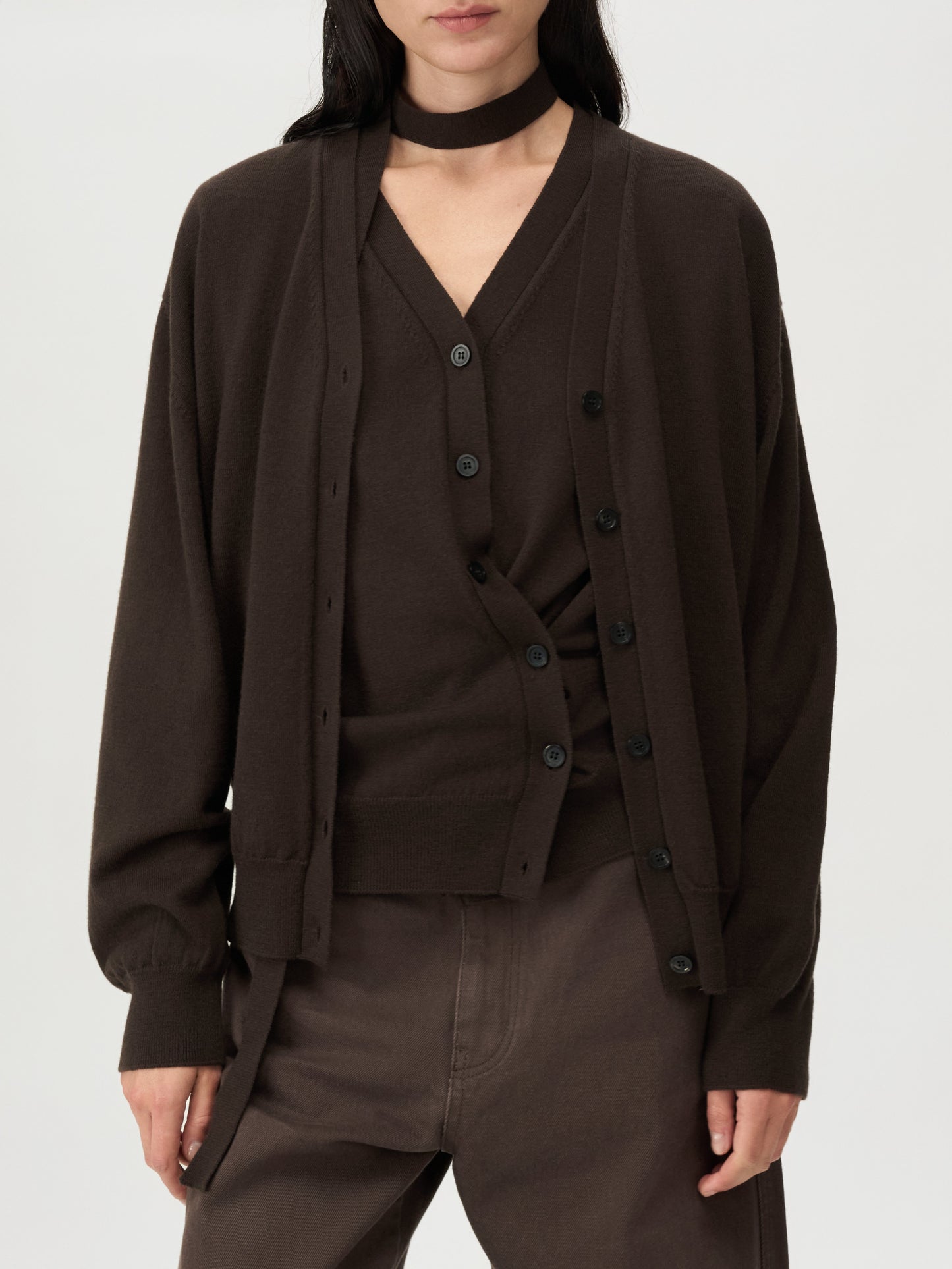 【MAGJAY 2025AW】Uno Wool 100 Cross Cardigan