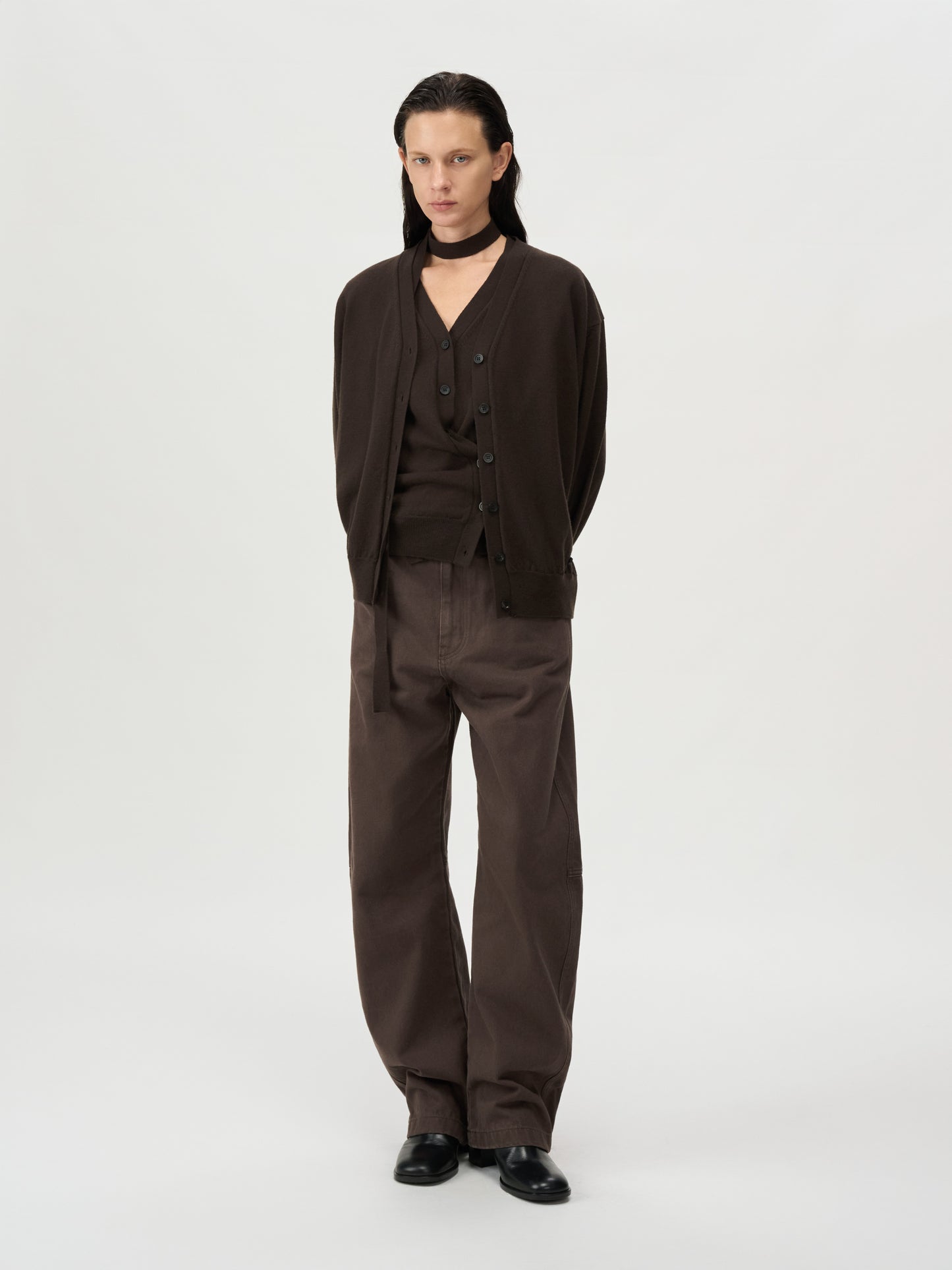 【MAGJAY 2025AW】Uno Wool 100 Cross Cardigan