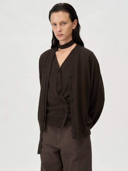 [MAGJAY 2025AW] Uno Wool 100 Cross Cardigan