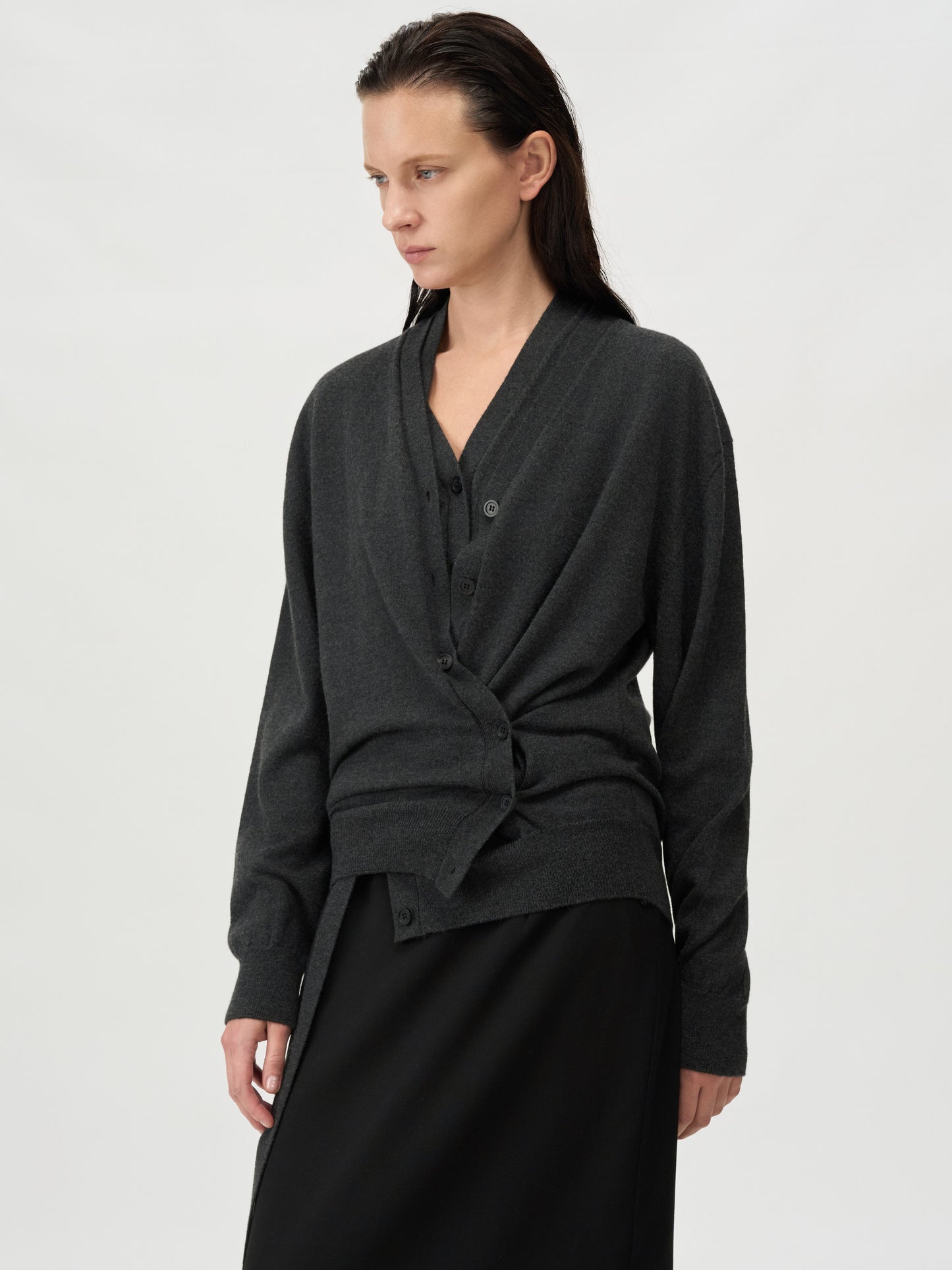 【MAGJAY 2025AW】Uno Wool 100 Cross Cardigan