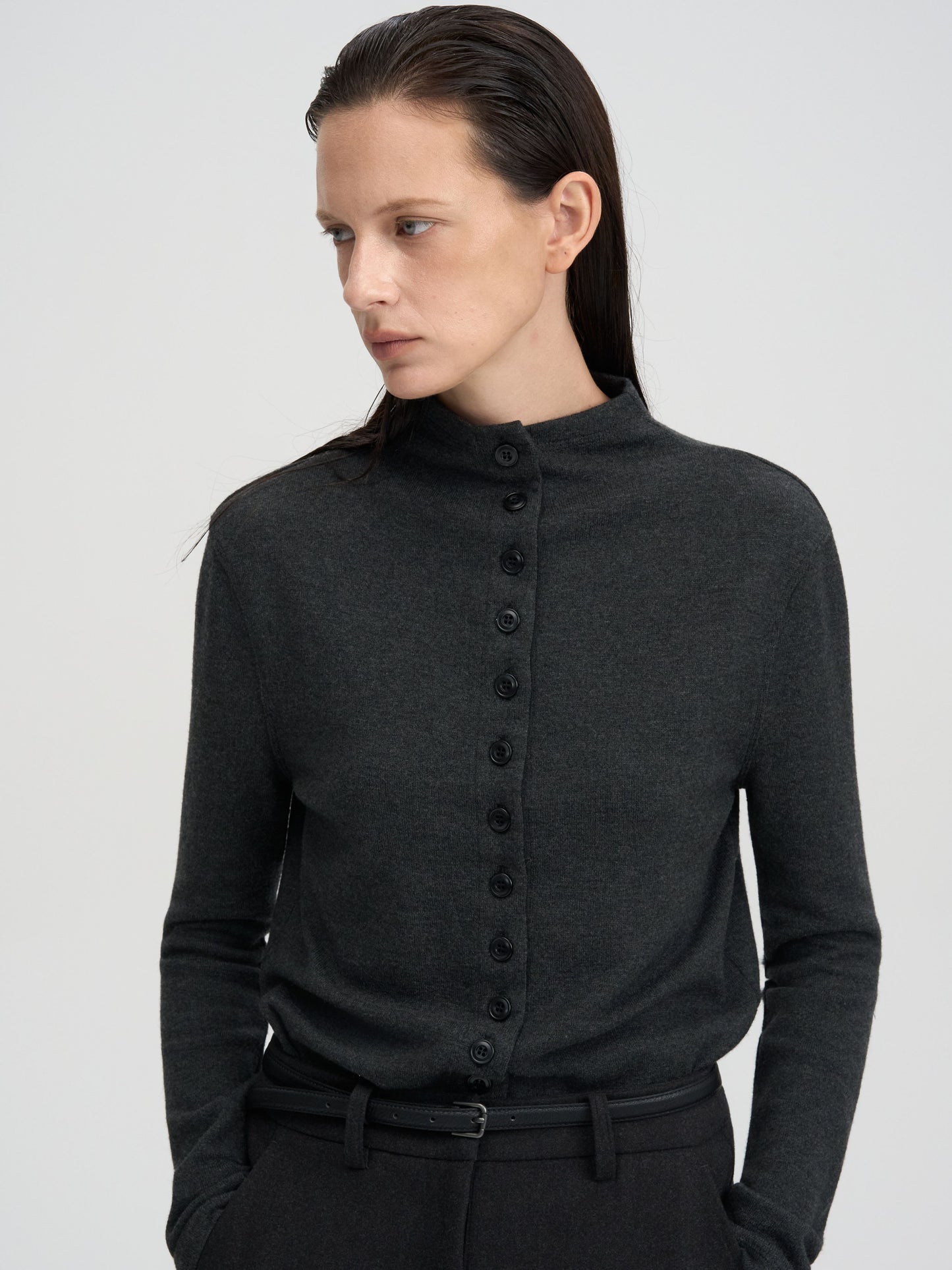 【MAGJAY 2025AW】Wool Half Neck Cardigan