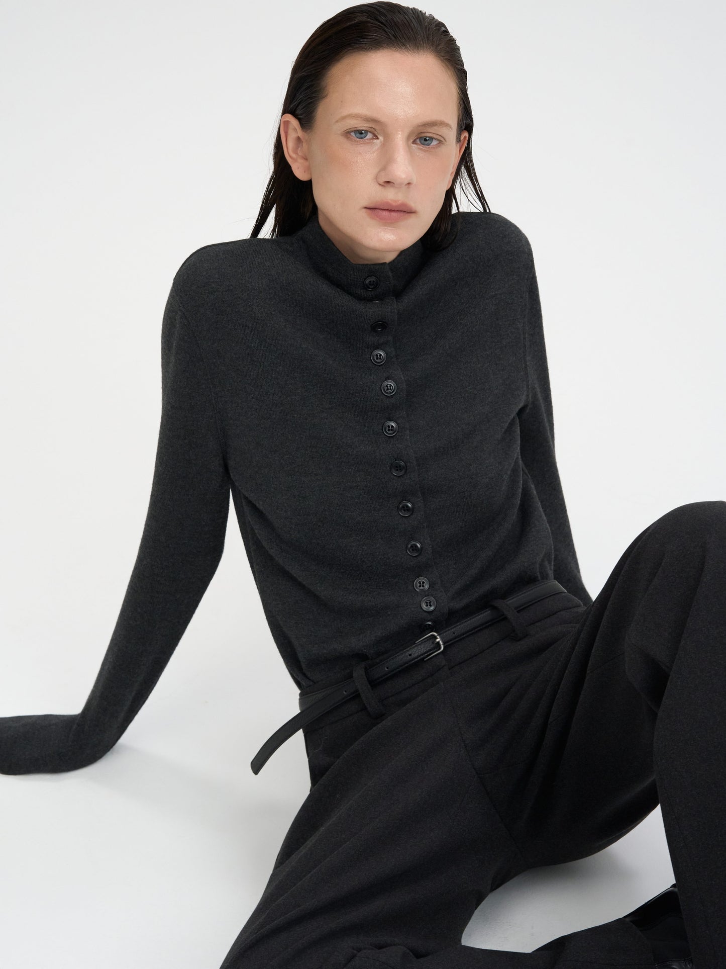 【MAGJAY 2025AW】Wool Half Neck Cardigan