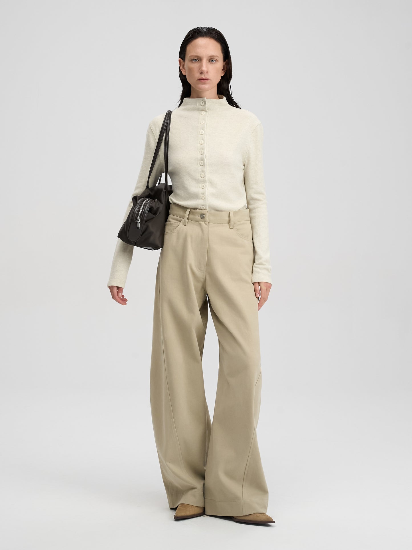 【MAGJAY 2025AW】Wool Half Neck Cardigan