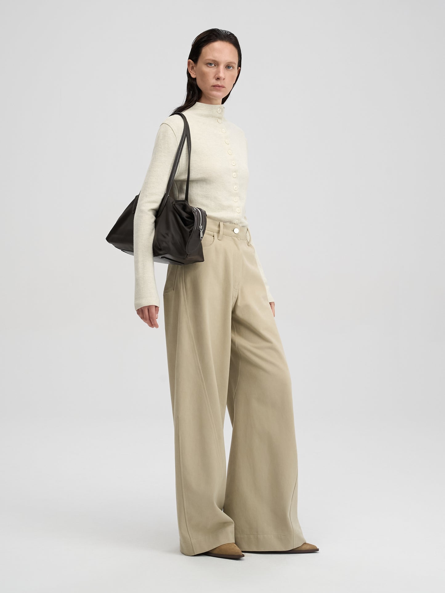 【MAGJAY 2025AW】Wool Half Neck Cardigan