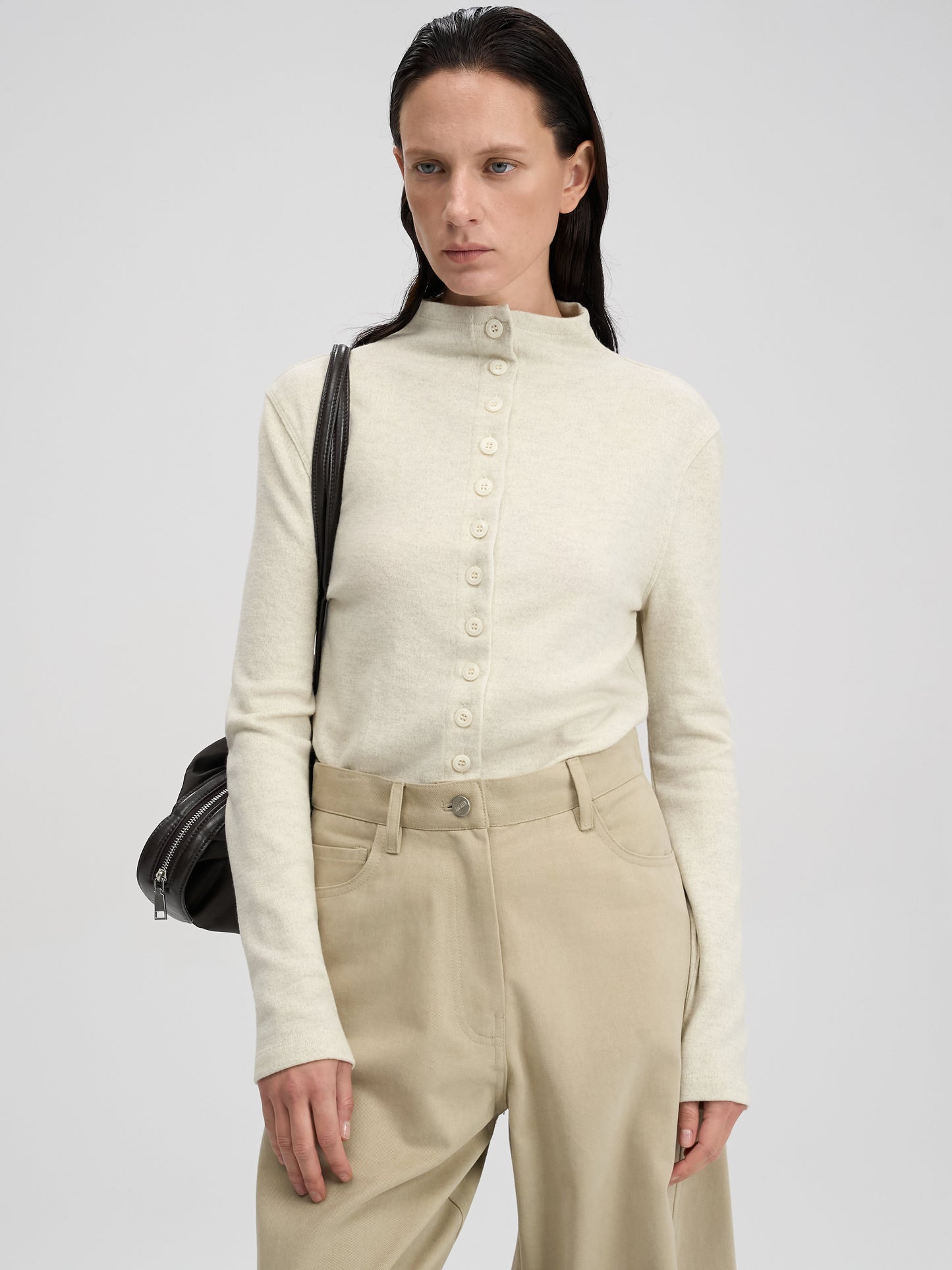 【MAGJAY 2025AW】Wool Half Neck Cardigan