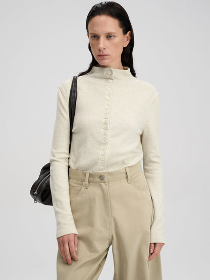 [MAGJAY 2025AW] Wool Half Neck Cardigan
