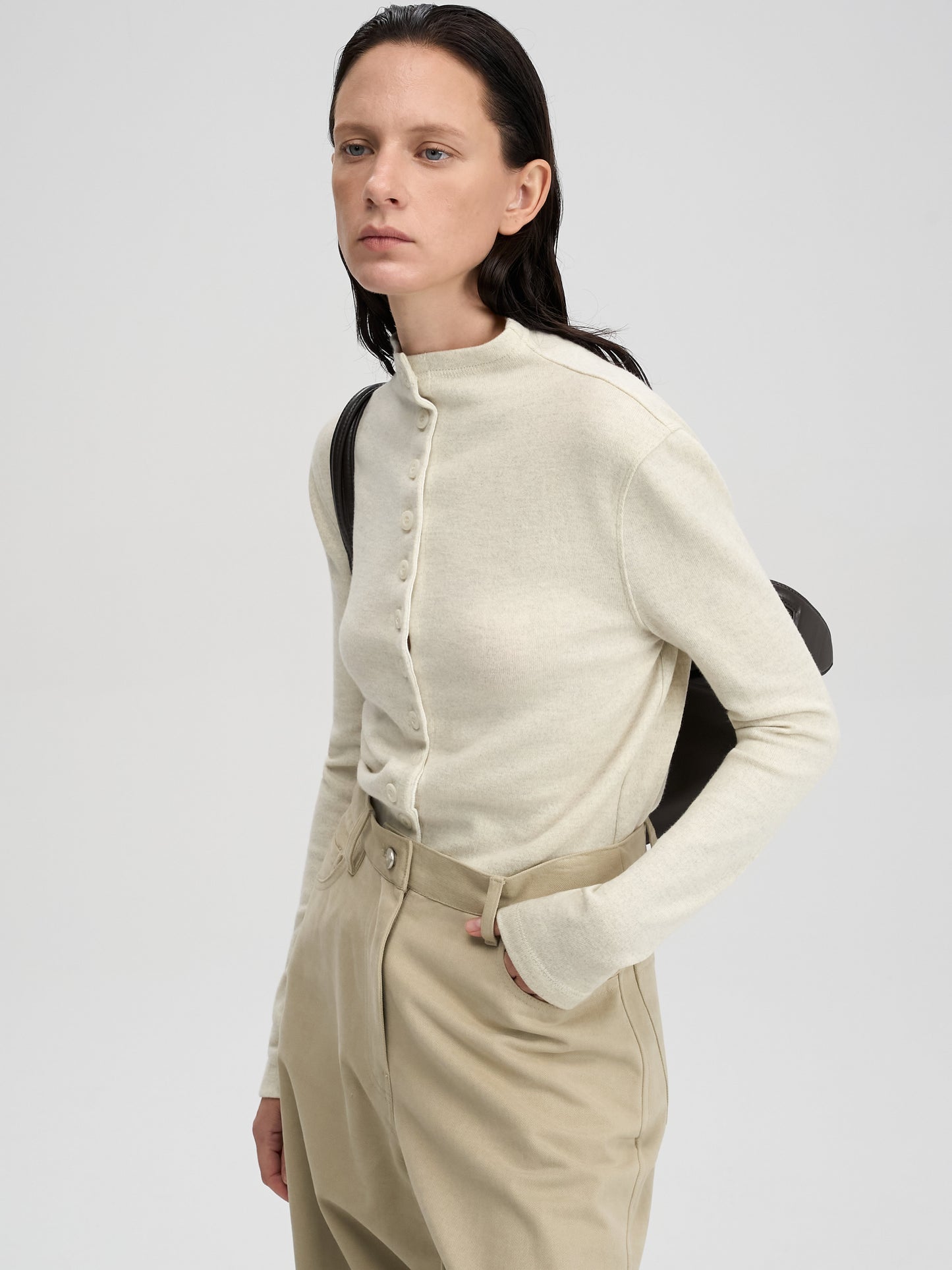 【MAGJAY 2025AW】Wool Half Neck Cardigan