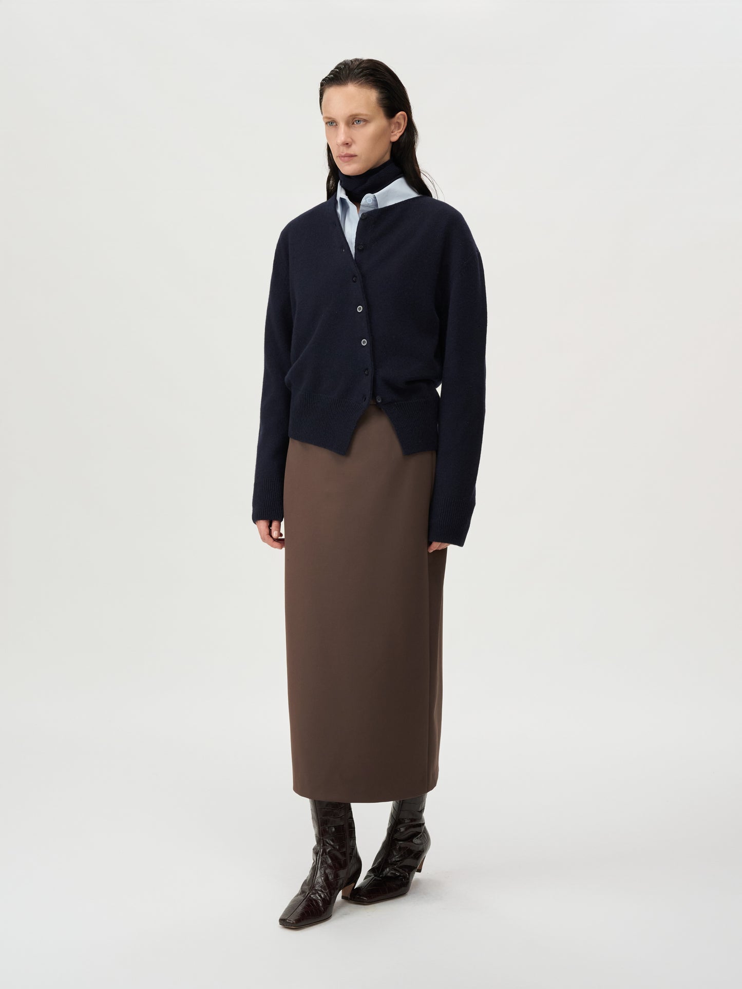 【MAGJAY 2025AW】Wool 100 Scarf Set Cardigan