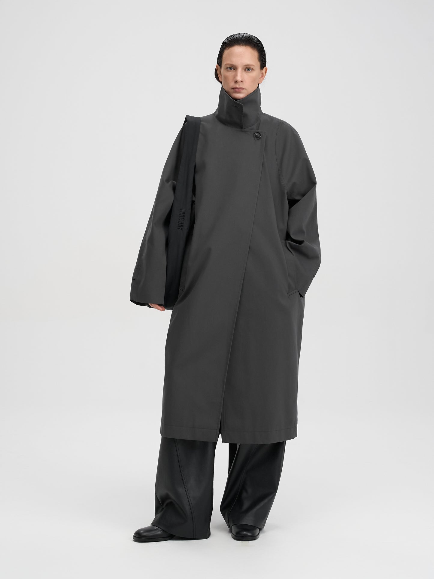 【MAGJAY 2025AW】High-neck Cocoon trench coat