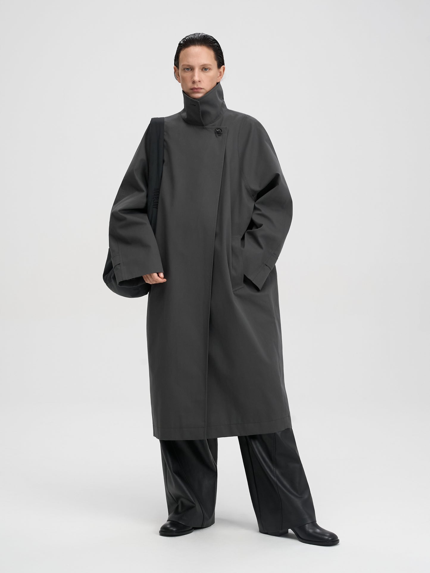 【MAGJAY 2025AW】High-neck Cocoon trench coat