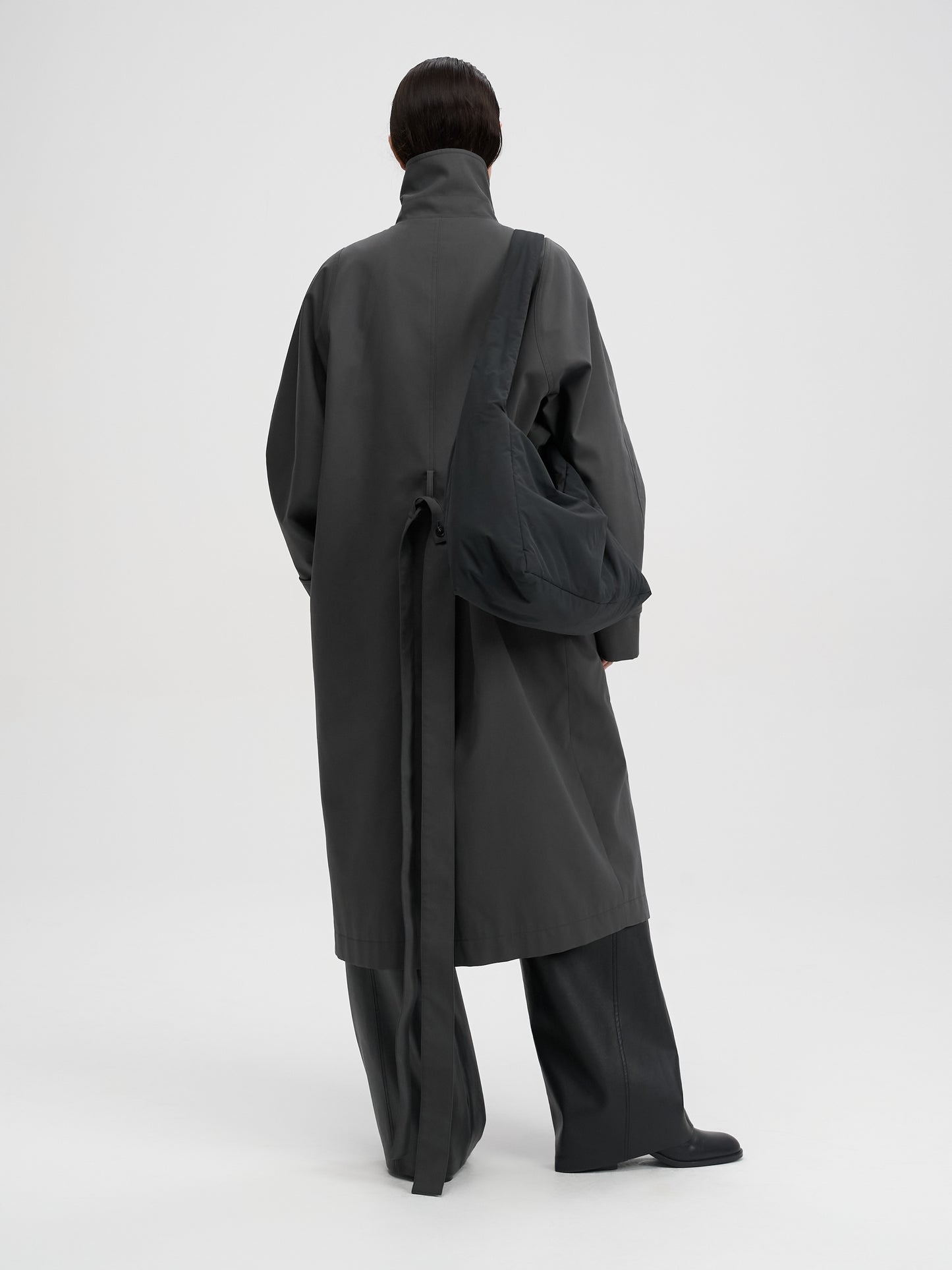 【MAGJAY 2025AW】High-neck Cocoon trench coat