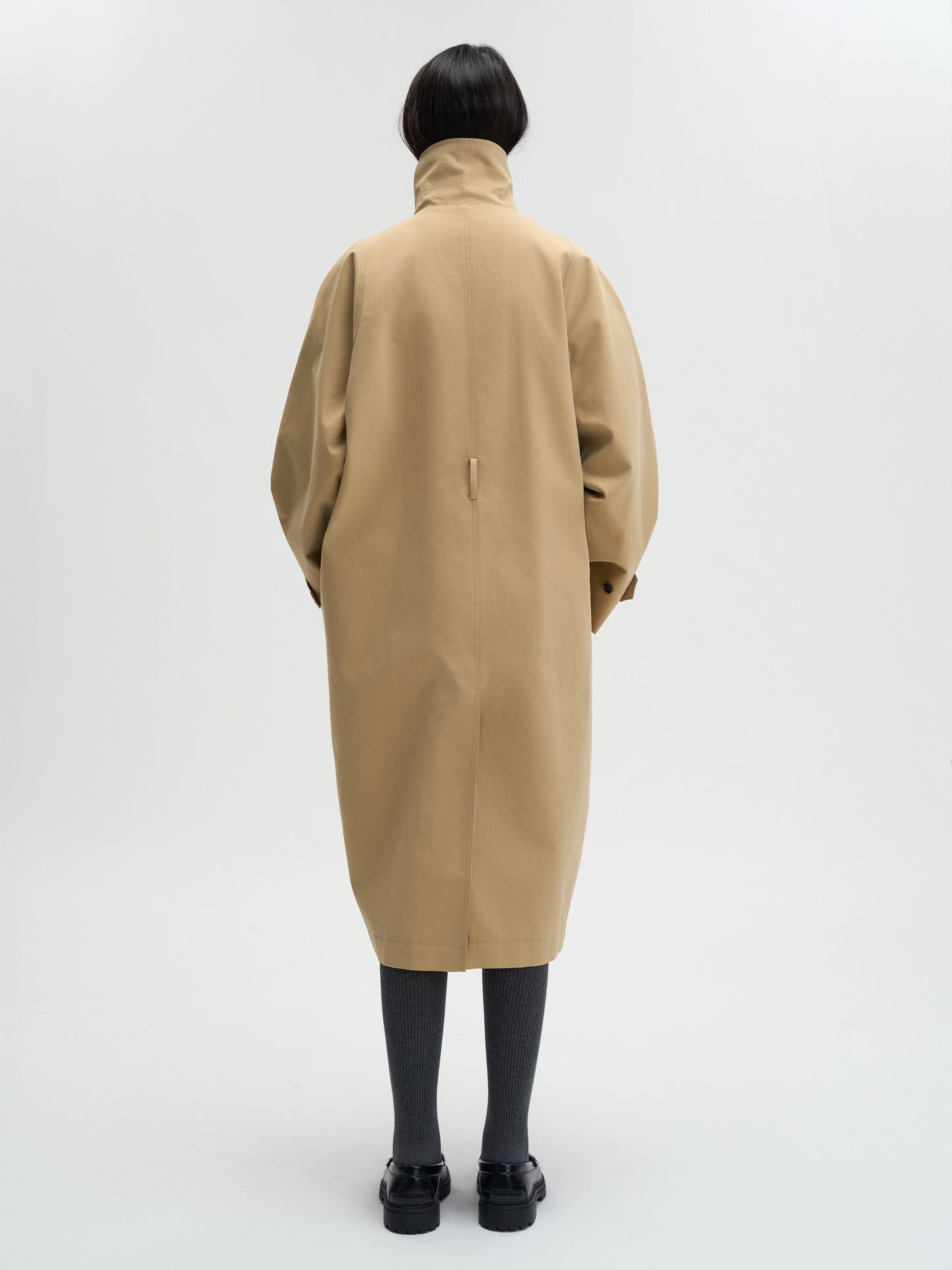 【MAGJAY 2025AW】High-neck Cocoon trench coat
