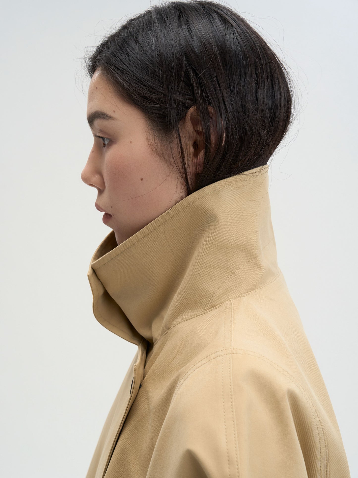 【MAGJAY 2025AW】High-neck Cocoon trench coat