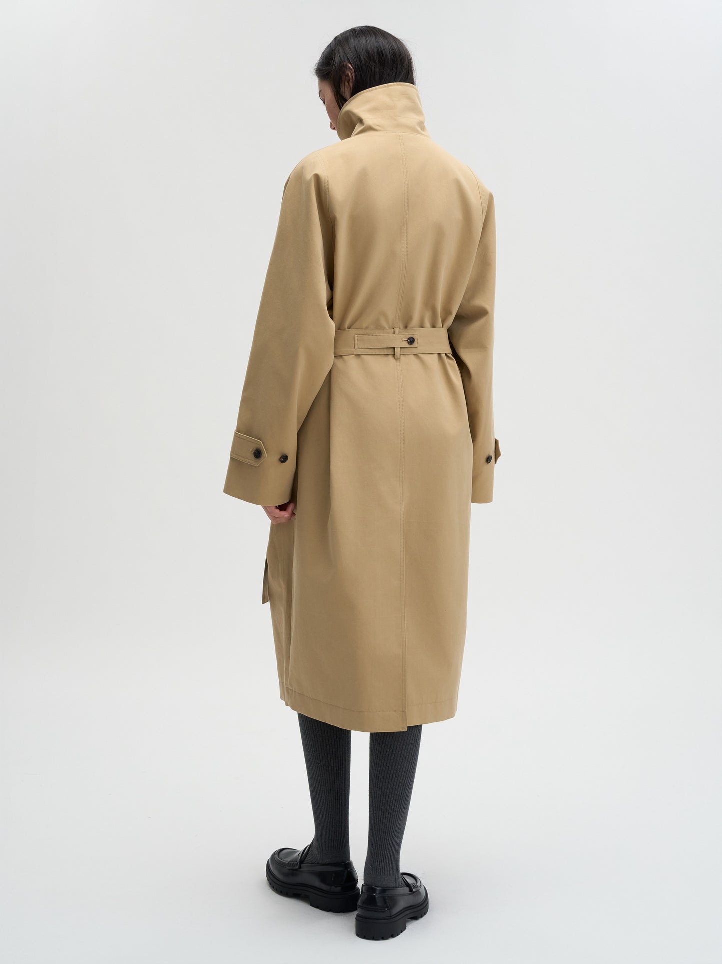【MAGJAY 2025AW】High-neck Cocoon trench coat