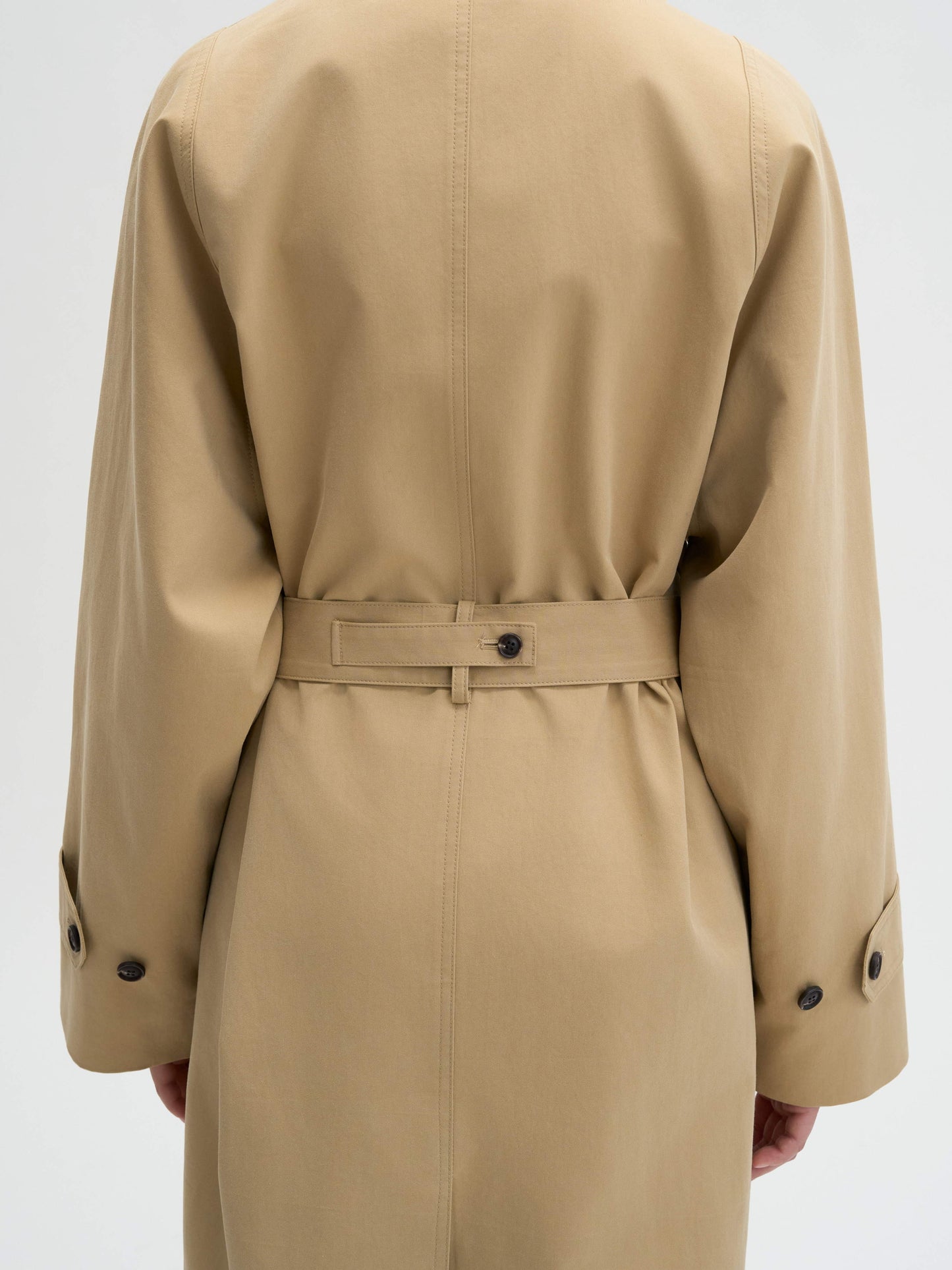 【MAGJAY 2025AW】High-neck Cocoon trench coat