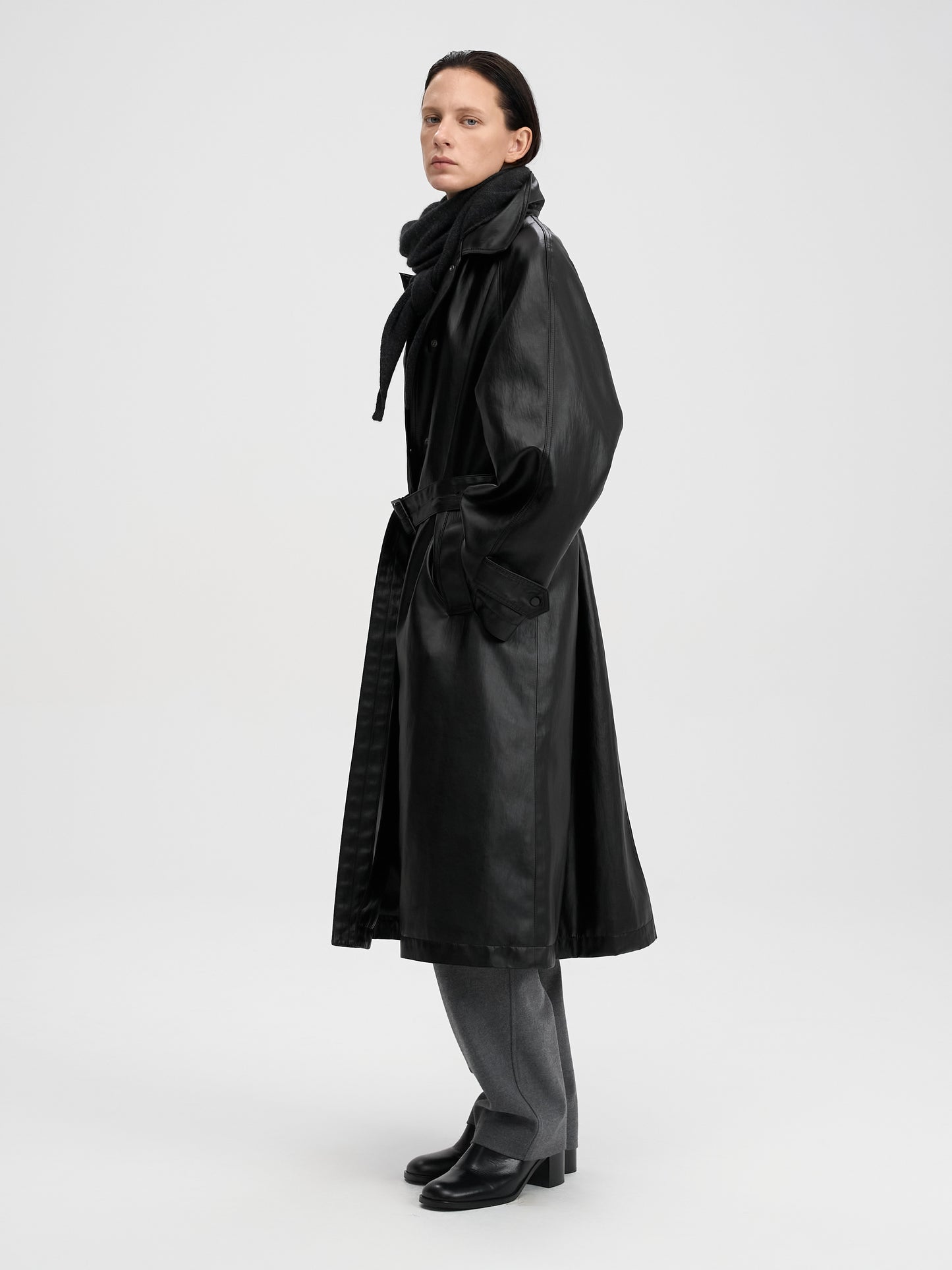【MAGJAY 2025AW】 Matt Belted Trench Coat