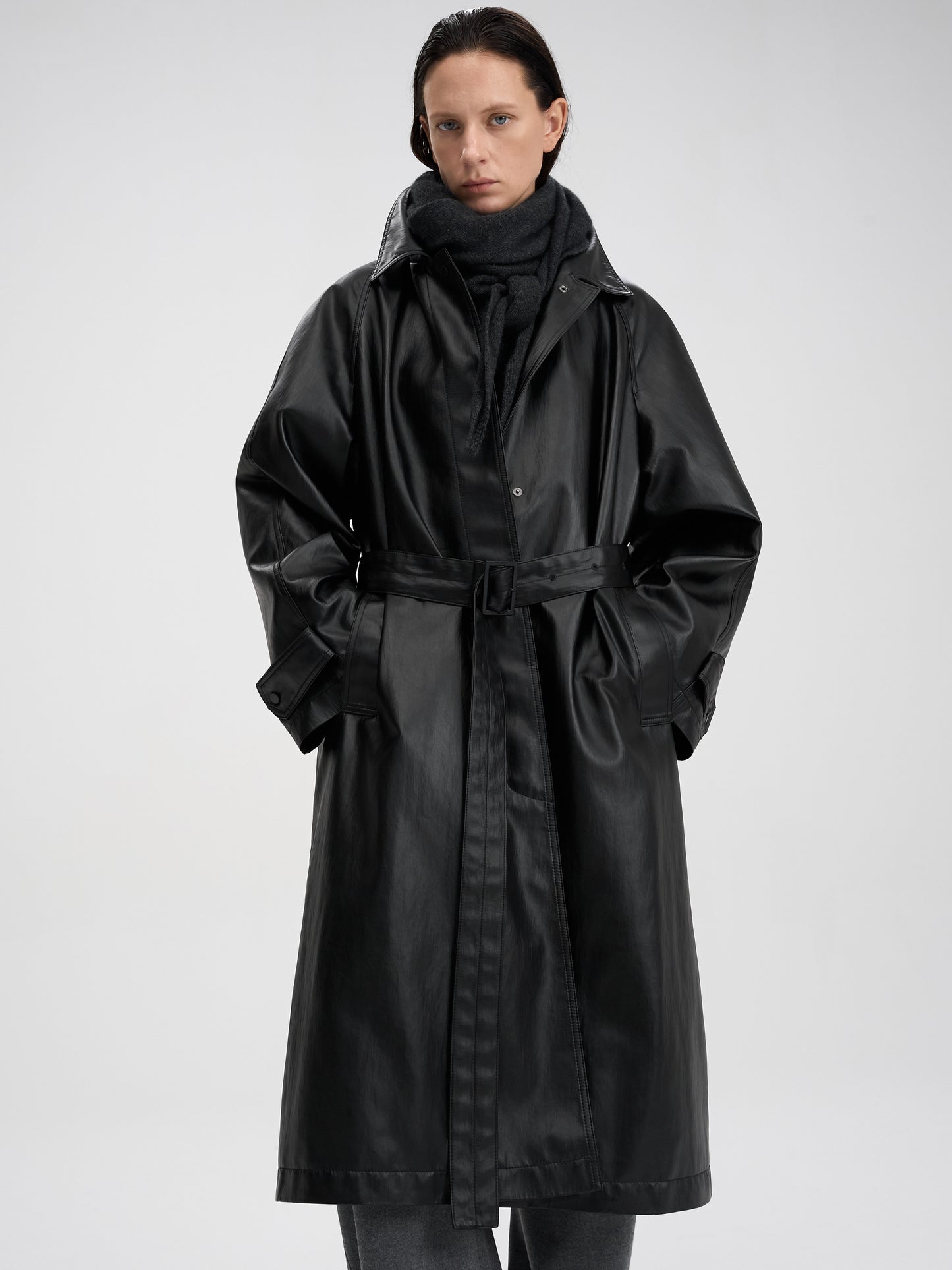 【MAGJAY 2025AW】 Matt Belted Trench Coat