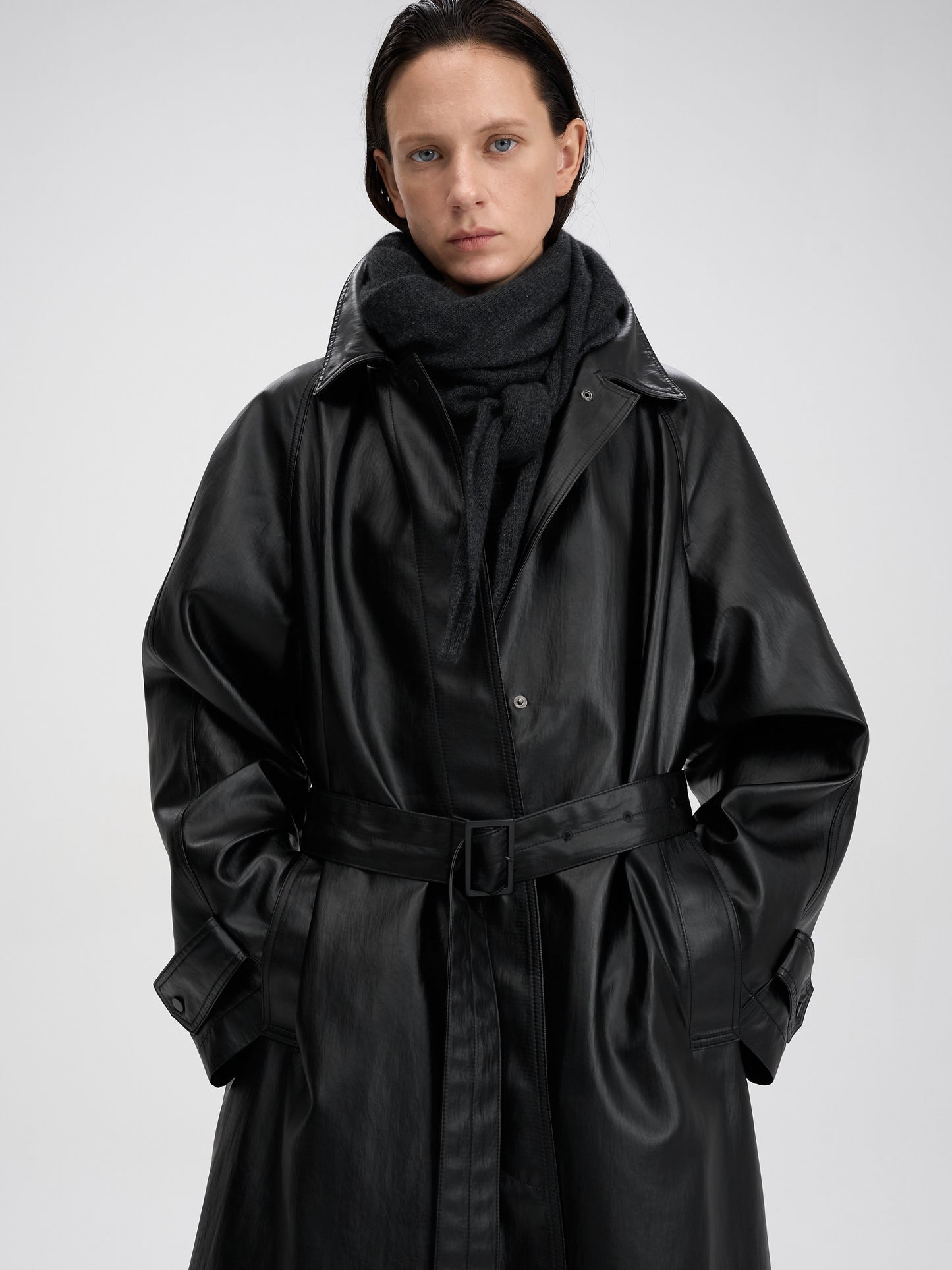 【MAGJAY 2025AW】 Matt Belted Trench Coat