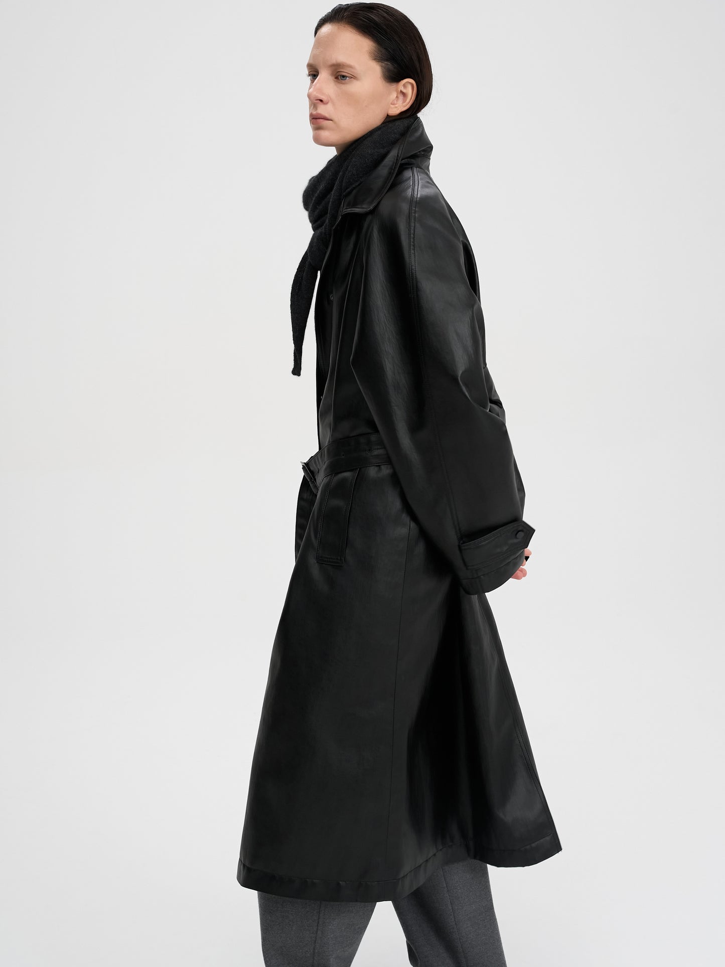 【MAGJAY 2025AW】 Matt Belted Trench Coat